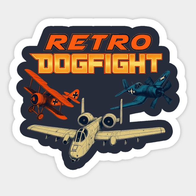 Retro Dogfight Square Logo Sticker by Retro Dogfight